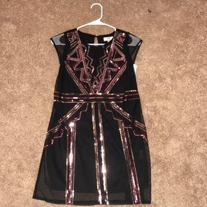 Girls black sequined dress